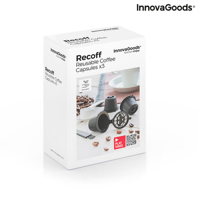 Set di 3 capsule da Caffè Riutilizzabili Recoff InnovaGoods