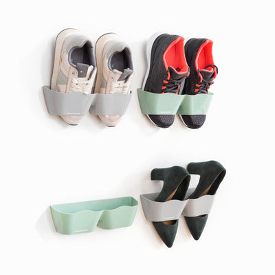 Meubles à chaussures avec adhésifs Shohold InnovaGoods Pack de 4 unités