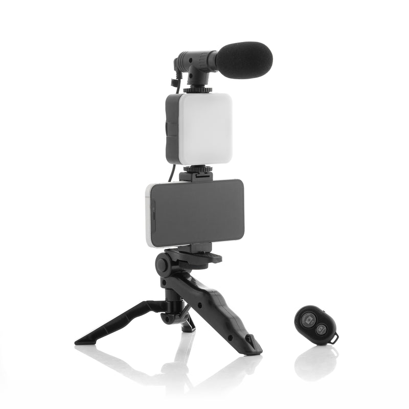 Vloggingset met lamp, microfoon en afstandsbediening Plodni InnovaGoods 6 Onderdelen