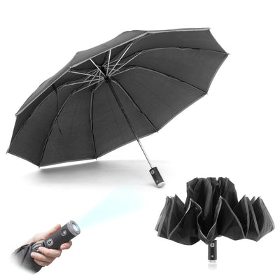 Parapluie Pliable à Fermeture Inversée avec LED Folbrella InnovaGoods