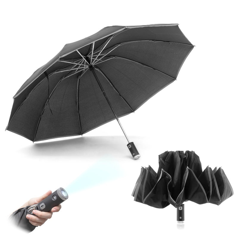 Fordított záródású összecsukható esernyő LED-del Folbrella InnovaGoods